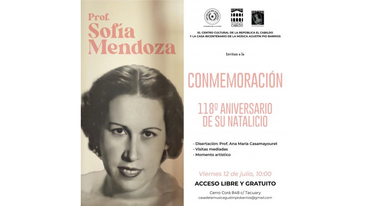 l 118º aniversario  de la Prof. Sofía Mendoza