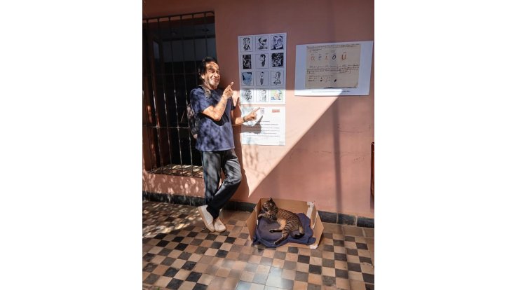 Mario Casartelli en la Casa de la Literatura